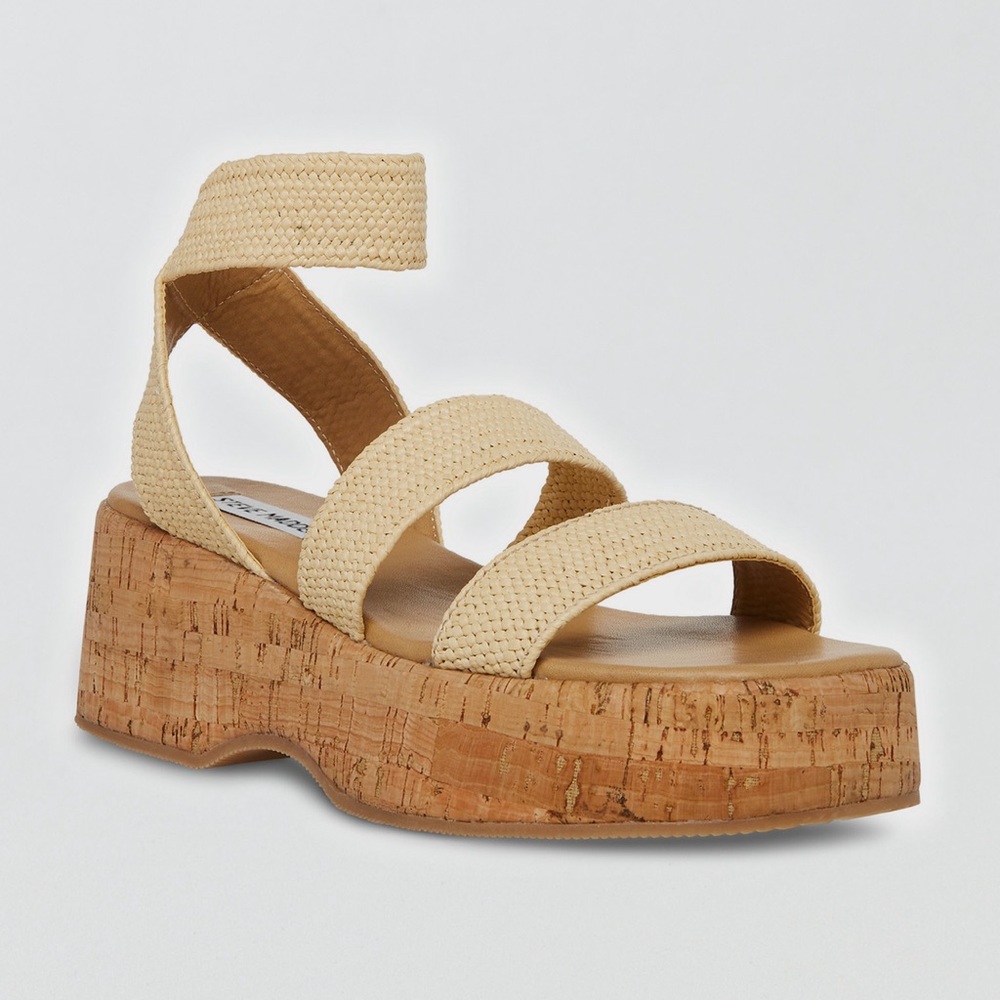 Steve Madden Women's Raffia Sasha’s Platform Sandals